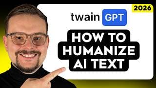 How to Humanize AI Text in 2026 | TwainGPT Tutorial