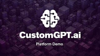 CustomGPT.ai Web App Demo 🚀