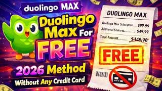 HOW TO REDEME DUOLINGO MAX PLAN  FOR FREE LATEST METHOD 2026😎