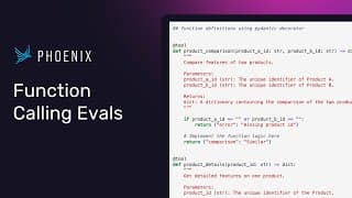 Phoenix: Function Call and Tool Evaluations