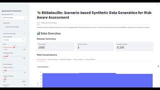 Ragatouille Demo - Synthetic Data Generation tool for Risk-aware assessment | SingularityNET 2024
