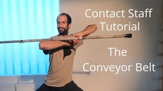 Beginner Contact Staff Tutorial: Conveyor Belt / Elbow Roll | How to flow with the contact staff